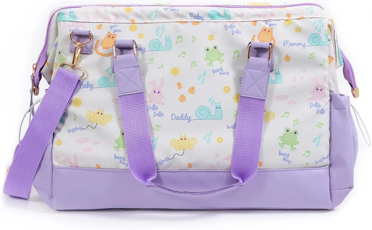 کیف لوازم کودک Milk Moo Soft Cuddles Milk&Moo، بزرگ، ضد آب با جیب های عایق دار بطری و بند اتصال به کالسکه، کیف چند منظوره برای سفر نوزاد دخترانه پسرانه (بنفش) کیف لوازم کودک Milk Moo Soft Cuddles Milk&Moo، بزرگ، ضد آب با جیب های عایق دار بطری و بند اتصال به کالسکه، کیف چند منظوره برای سفر نوزاد دخترانه پسرانه (بنفش)