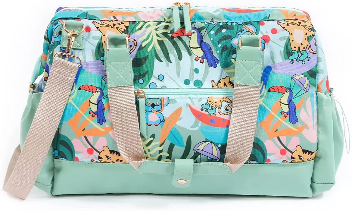 کیف لوازم کودک Milk&Moo، بزرگ، ضد آب، دارای جیب های عایق دار بطری و بند اتصال به کالسکه، کیف چند منظوره برای سفر نوزاد، مناسب برای پسران و دختران