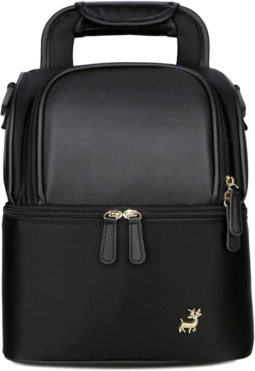 کیف خنک نگهدارنده شیشه شیر کودک Mengshen، کوله پشتی ضد آب برای نگهداری شیر مادر و تغذیه - جعبه ناهار عایق حرارتی قابل حمل/کیف دستی با ظرفیت بزرگ/فریزر کیف شیر کودک برای کار، مادران، زنان و مردان