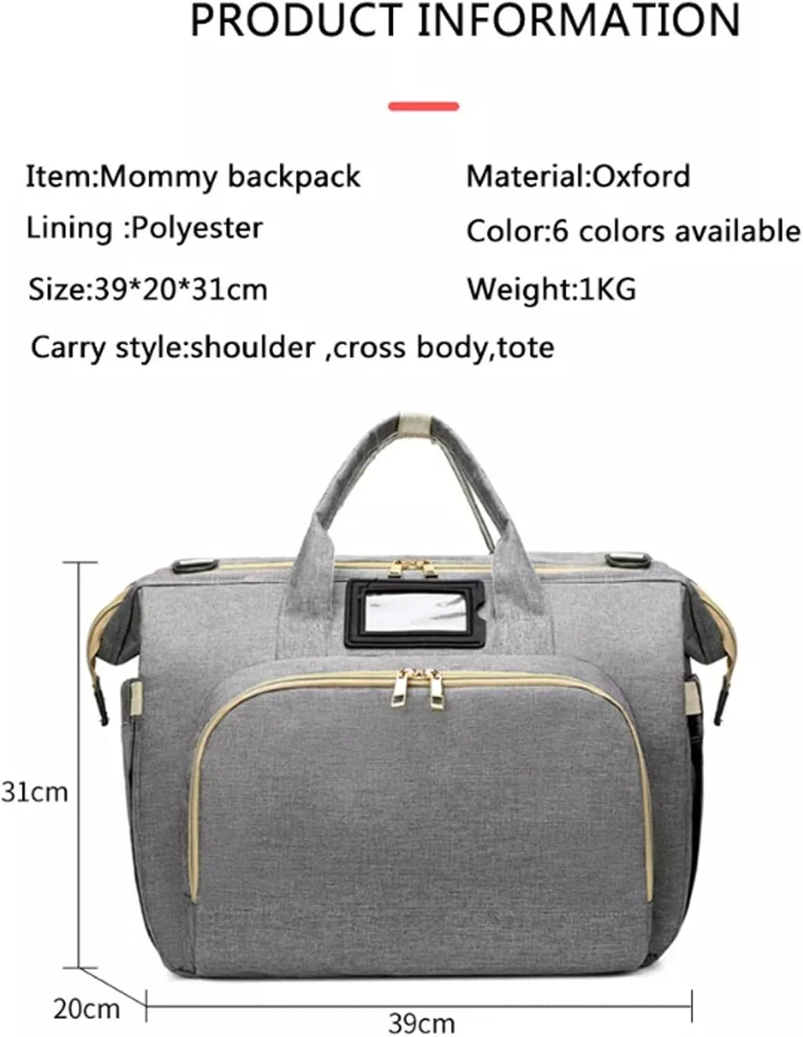 کیف لوازم کودک کوله پشتی 3 در 1، کیف مادر قابل حمل برای لوازم ضروری مادر نوزاد، سازمان دهنده بزرگ با ظرفیت زیاد، کیف های مسافرتی ضد آب، لوازم جانبی برای مادر و پدر، 1859