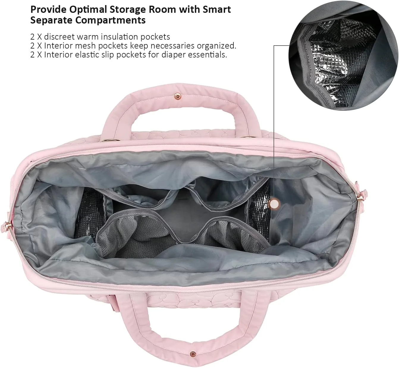 کیف لوازم کودک Lmbabter با قابلیت ارتقا به همراه زیرانداز تعویض، کیف چند منظوره کودک با بند شانه قابل تنظیم