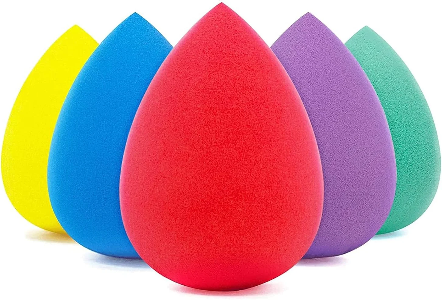 ست اسفنج آرایشی BKY، 5 عددی، پد کرم پودر، اسفنج مخلوط کننده کرم پودر، بی نقص برای مایع، کرم و پودر، اسفنج های آرایشی چند رنگ از One Outlet