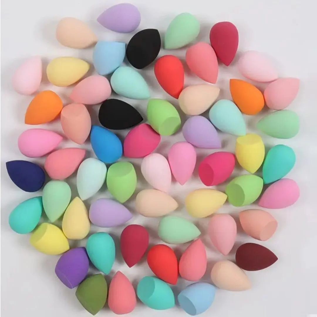 60 Pcs Makeup Sponges, Foundation Mixing Beauty Sponge, Liquid Cream, Powder Flawless, Multi Color, Dry Wet Foundation Makeup