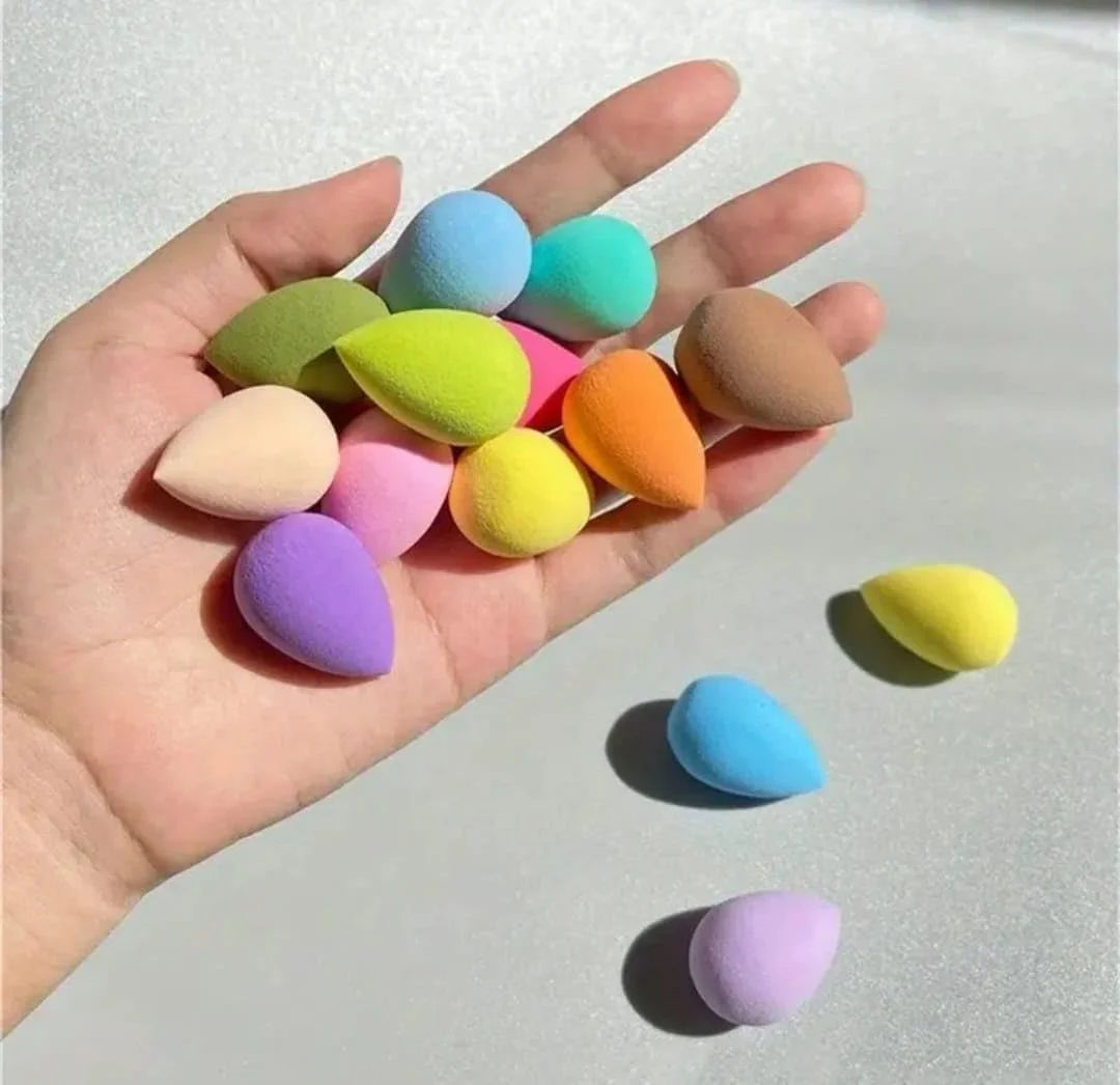 60 Pcs Makeup Sponges, Foundation Mixing Beauty Sponge, Liquid Cream, Powder Flawless, Multi Color, Dry Wet Foundation Makeup