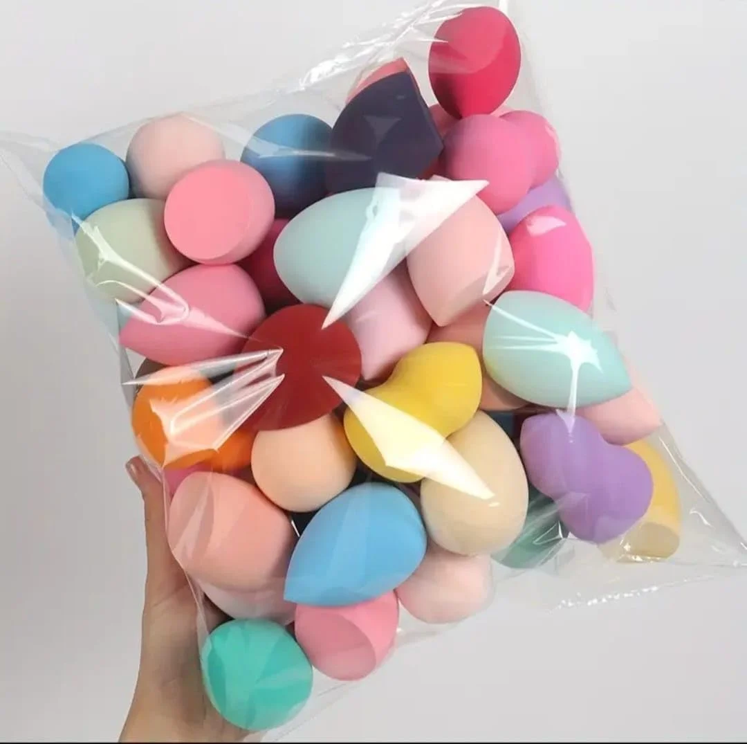 60 Pcs Makeup Sponges, Foundation Mixing Beauty Sponge, Liquid Cream, Powder Flawless, Multi Color, Dry Wet Foundation Makeup