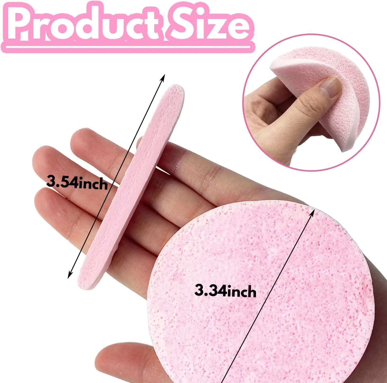 پد اسفنجی گرد پاک کننده صورت 60 عددی برای شستشوی صورت و پاک کردن آرایش