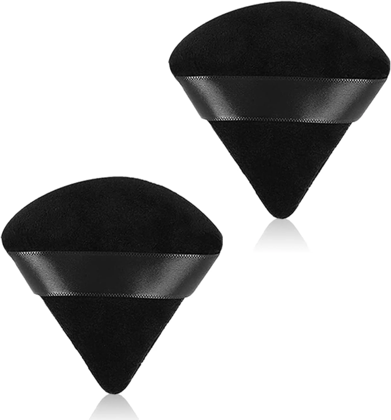 کاسپیتوم 2 عدد پد پودر فیکس، پد مثلثی نرم صورت ابزار آرایش، پولیش کوتاه (مشکی)