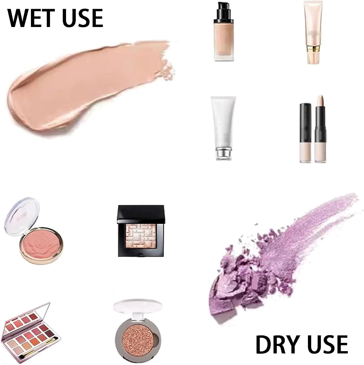 ست 14 تکه اسفنج آرایشی دووماما برای آرایش بی نقص - شامل پدهای پودری و اسفنج های کوچک - ایده آل برای هدیه روز ولنتاین یا روز مادر برای خانم ها - دستیابی به نتایج حرفه ای (صورتی)