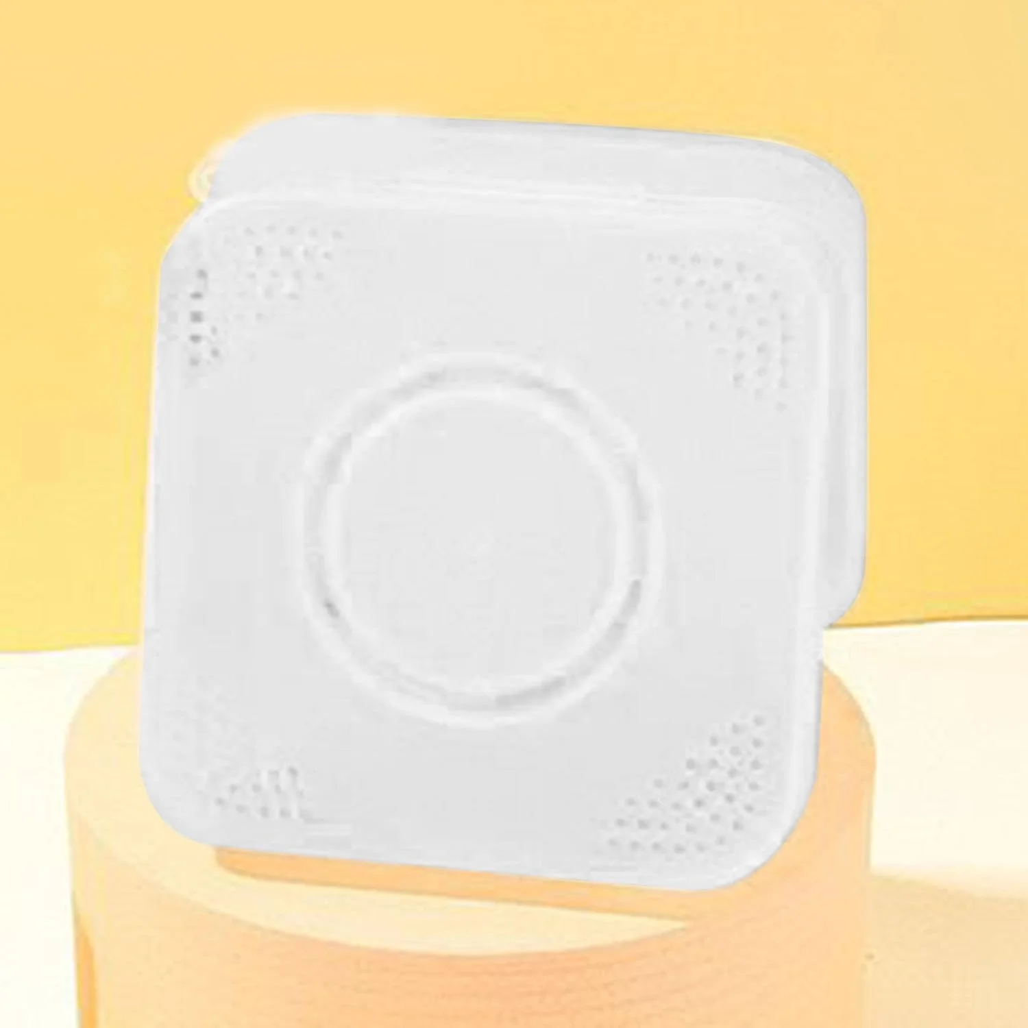 جعبه نگهداری پد آرایشی شفاف Cryfokt، جعبه حمل پد آرایشی گرد، نگهدارنده قابل حمل پودر برای منزل و مسافرت، محفظه پد آرایشی قابل تنفس برای پد پودر، کپسول