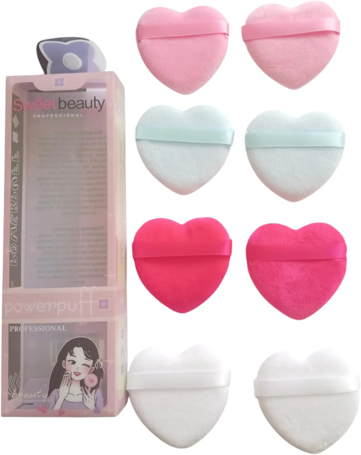 پدهای آرایشی رنگارنگ 8 عددی، پد پودر، پد پودر صورت برای پودر فیکس پدهای آرایشی رنگارنگ 8 عددی، پد پودر، پد پودر صورت برای پودر فیکس