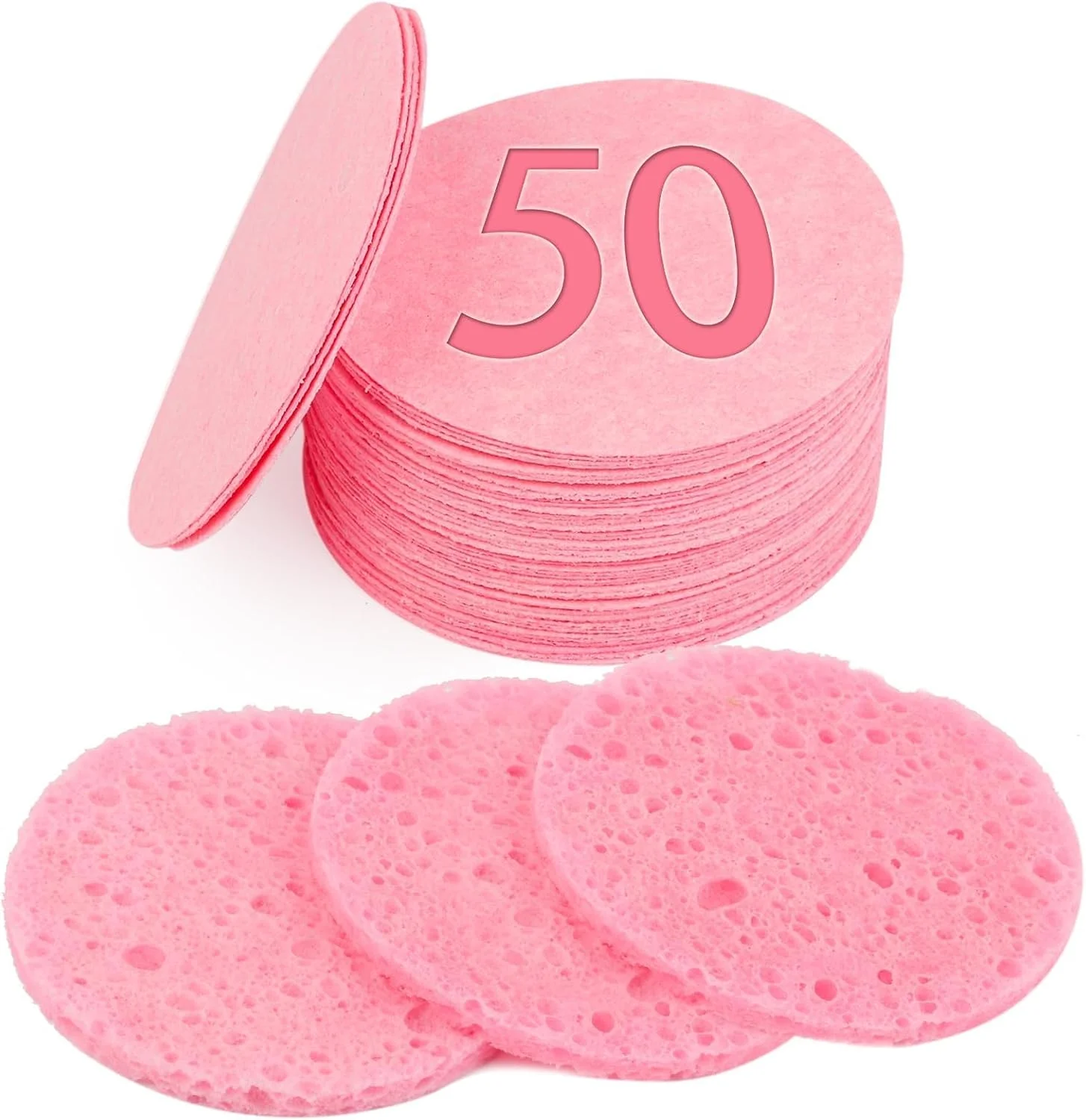 اسفنج فشرده صورت، 50 عدد، سلولزی، برای پاکسازی، ماساژ، لایه برداری اسفنج فشرده صورت، 50 عدد، سلولزی، برای پاکسازی، ماساژ، لایه برداری