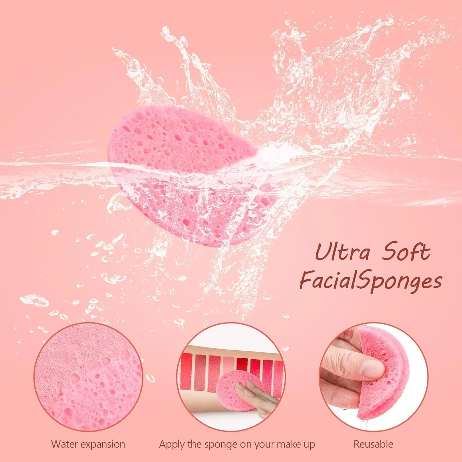 اسفنج فشرده صورت، 50 عدد، سلولزی، برای پاکسازی، ماساژ، لایه برداری اسفنج فشرده صورت، 50 عدد، سلولزی، برای پاکسازی، ماساژ، لایه برداری