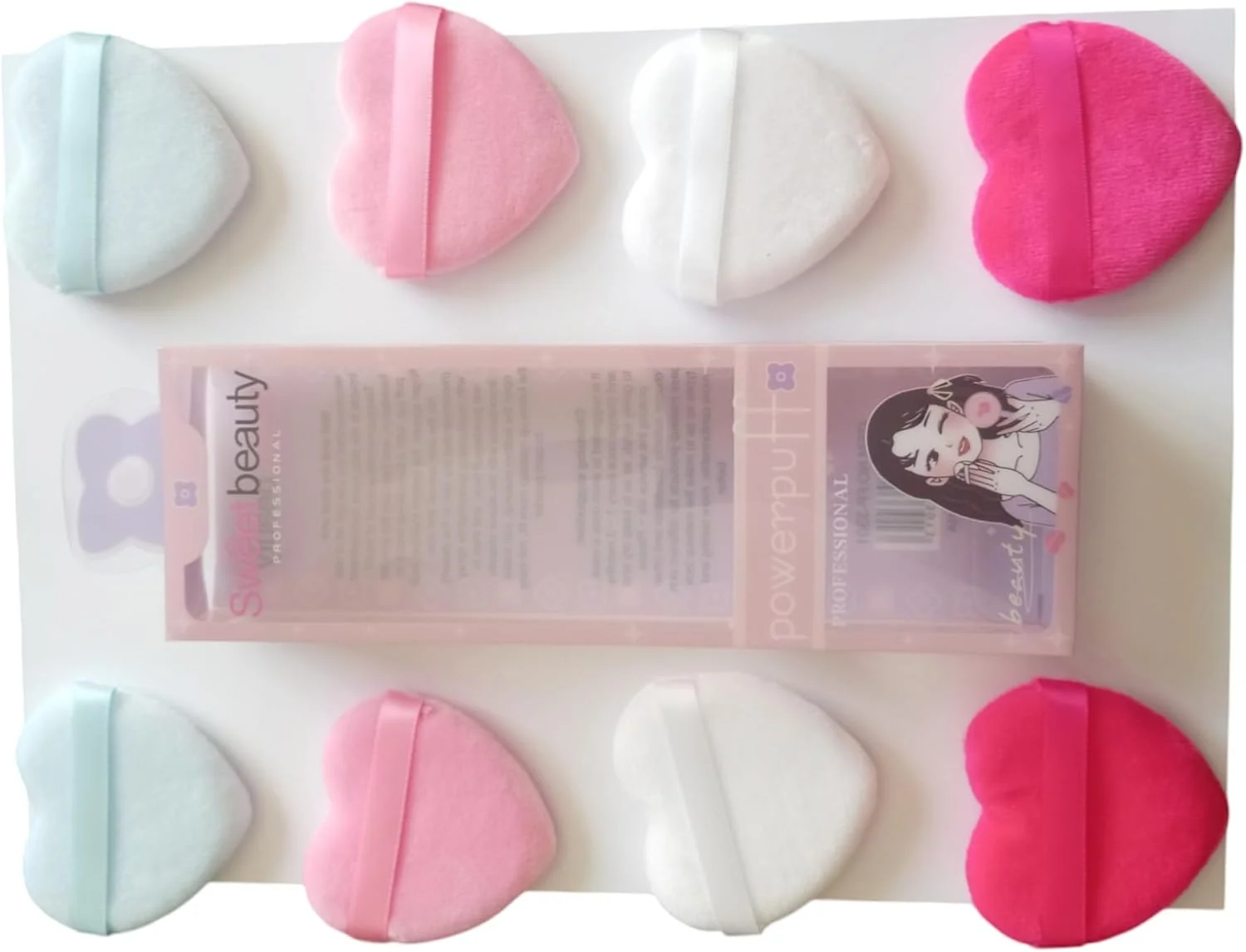 پدهای آرایشی رنگارنگ 8 عددی، پد پودر، پد پودر صورت برای پودر فیکس پدهای آرایشی رنگارنگ 8 عددی، پد پودر، پد پودر صورت برای پودر فیکس