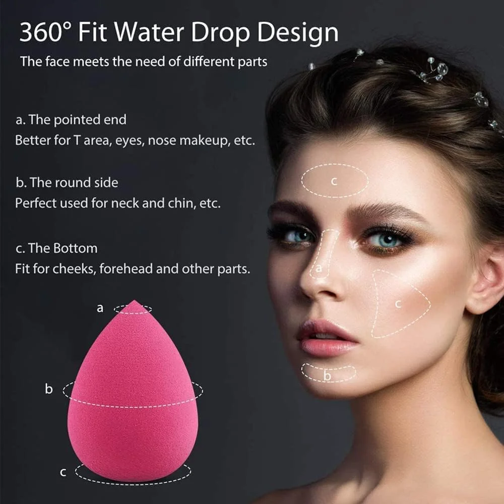 پد آرایشی اسفنجی کول بیبی، ابزار آرایشی صاف و بی نقص برای ترکیب پودر، مناسب برای خانم ها - صورتی، BAG182-TMM