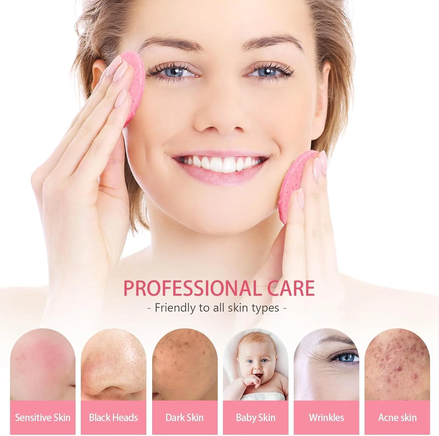 اسفنج فشرده صورت، 50 عدد، سلولزی، برای پاکسازی، ماساژ، لایه برداری اسفنج فشرده صورت، 50 عدد، سلولزی، برای پاکسازی، ماساژ، لایه برداری