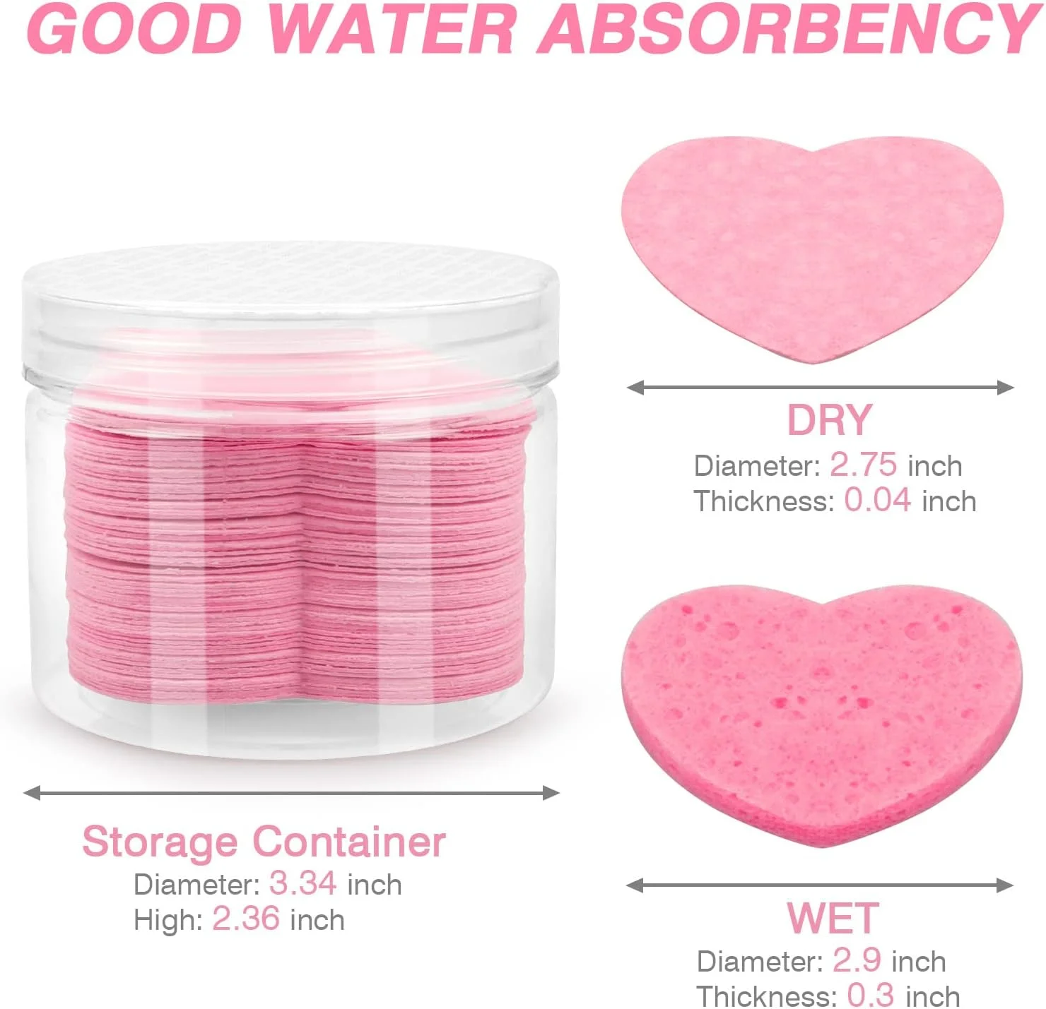 اسفنج های فشرده صورت CAETOUNG، بسته 55 عددی، مناسب متخصصان زیبایی، اسفنج های قلبی صورتی برای پاکسازی و لایه برداری، اسفنج های طبیعی قابل استفاده مجدد برای فیشیال همراه با محفظه نگهداری اسفنج های فشرده صورت CAETOUNG، بسته 55 عددی، مناسب متخصصان زیبایی، اسفنج های قلبی صورتی برای پاکسازی و لایه برداری، اسفنج های طبیعی قابل استفاده مجدد برای فیشیال همراه با محفظه نگهداری