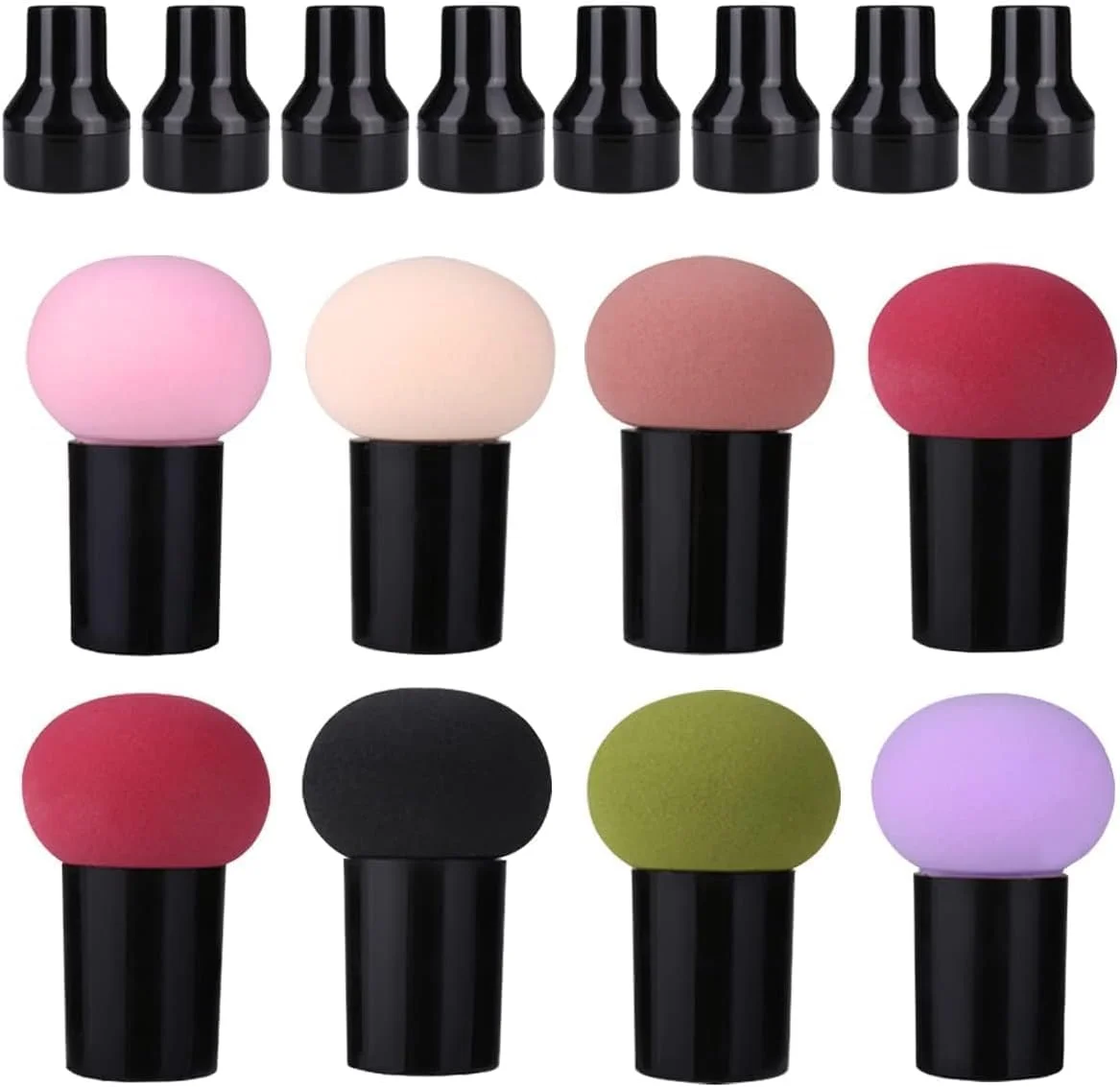 پدهای آرایشی قارچی ChicAbode، 8 عددی، پد پودر فونداسیون، کیت اسفنجی آرایشی با دسته، ابزار آرایشی برای فونداسیون، کانسیلر و پودر، پد آرایشی دو منظوره مرطوب و خشک پدهای آرایشی قارچی ChicAbode، 8 عددی، پد پودر فونداسیون، کیت اسفنجی آرایشی با دسته، ابزار آرایشی برای فونداسیون، کانسیلر و پودر، پد آرایشی دو منظوره مرطوب و خشک