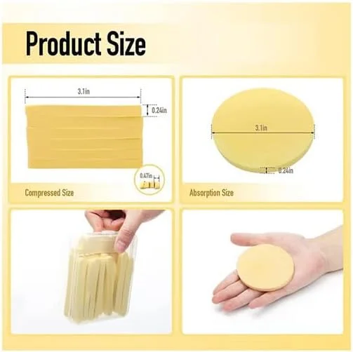 اسفنج فشرده صورت Chivey بسته 240 عددی برای شستشوی صورت، پاکسازی، لایه برداری، ماسک و پاک کردن آرایش اسفنج فشرده صورت Chivey بسته 240 عددی برای شستشوی صورت، پاکسازی، لایه برداری، ماسک و پاک کردن آرایش