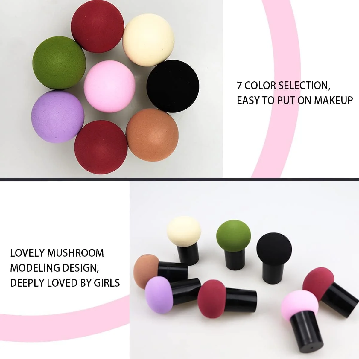 پدهای آرایشی قارچی ChicAbode، 8 عددی، پد پودر فونداسیون، کیت اسفنجی آرایشی با دسته، ابزار آرایشی برای فونداسیون، کانسیلر و پودر، پد آرایشی دو منظوره مرطوب و خشک پدهای آرایشی قارچی ChicAbode، 8 عددی، پد پودر فونداسیون، کیت اسفنجی آرایشی با دسته، ابزار آرایشی برای فونداسیون، کانسیلر و پودر، پد آرایشی دو منظوره مرطوب و خشک