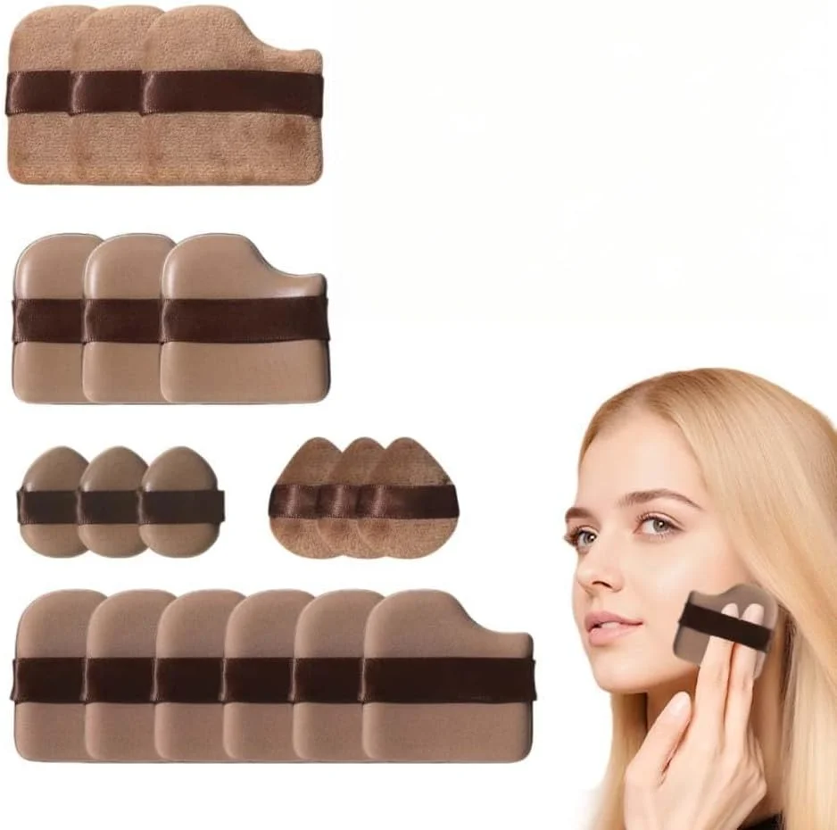 ست پد اسفنجی آرایشی رنگ شکلاتی - 18 عدد پد نرم و بدون لاتکس برای کرم پودر، کوشن و پدهای پودری کوچک برای استفاده سریع، مناسب برای لوازم آرایشی مایع، کرمی و پودری ست پد اسفنجی آرایشی رنگ شکلاتی - 18 عدد پد نرم و بدون لاتکس برای کرم پودر، کوشن و پدهای پودری کوچک برای استفاده سریع، مناسب برای لوازم آرایشی مایع، کرمی و پودری