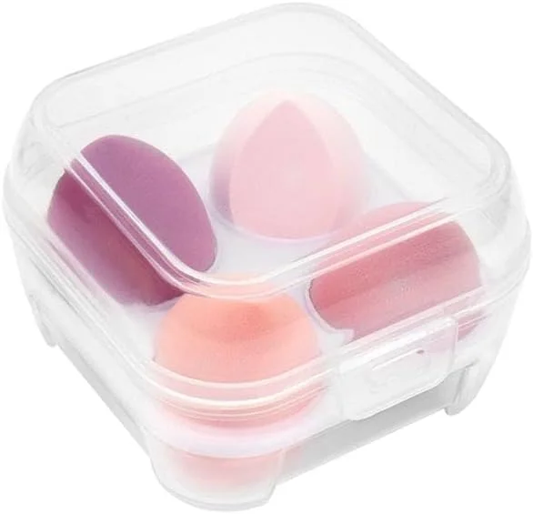 ست 4 عددی اسفنج آرایشی حرفه ای و کیف نگهداری، مناسب برای پخش کرم پودر و ایجاد پوشش بی نقص ست 4 عددی اسفنج آرایشی حرفه ای و کیف نگهداری، مناسب برای پخش کرم پودر و ایجاد پوشش بی نقص