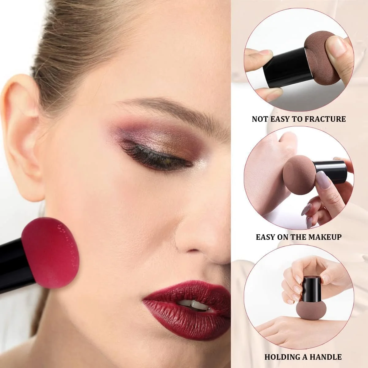 پدهای آرایشی قارچی ChicAbode، 8 عددی، پد پودر فونداسیون، کیت اسفنجی آرایشی با دسته، ابزار آرایشی برای فونداسیون، کانسیلر و پودر، پد آرایشی دو منظوره مرطوب و خشک پدهای آرایشی قارچی ChicAbode، 8 عددی، پد پودر فونداسیون، کیت اسفنجی آرایشی با دسته، ابزار آرایشی برای فونداسیون، کانسیلر و پودر، پد آرایشی دو منظوره مرطوب و خشک