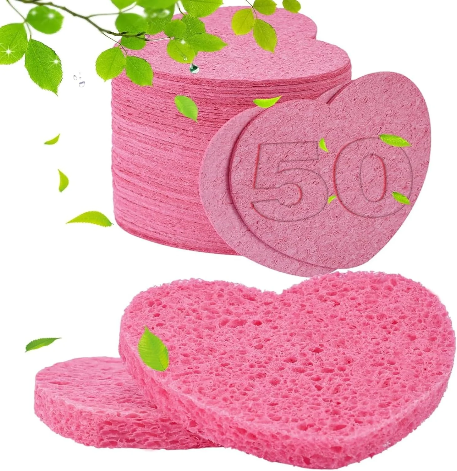 50 پد اسفنجی فشرده پاک کننده قلبی شکل، پدهای پنبه ای خمیر چوب جاذب با مخزن نگهداری، سلولزی بادوام و سازگار با پوست، پاک کننده عمقی و موثر صورت، طراحی سریع خشک و قابل گسترش برای مسافرت و استفاده روزانه 50 پد اسفنجی فشرده پاک کننده قلبی شکل، پدهای پنبه ای خمیر چوب جاذب با مخزن نگهداری، سلولزی بادوام و سازگار با پوست، پاک کننده عمقی و موثر صورت، طراحی سریع خشک و قابل گسترش برای مسافرت و استفاده روزانه