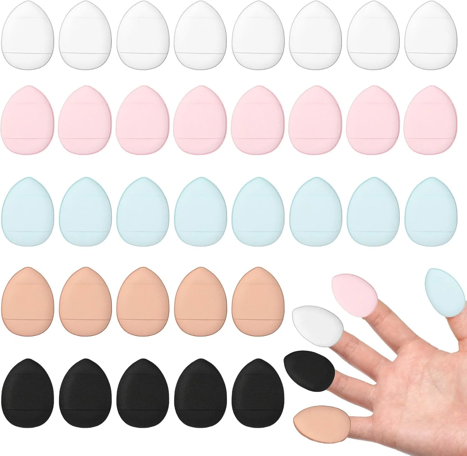 40 عدد پد پودر مینیاتوری، اسفنج های آرایشی قطره ای شکل قابل استفاده مجدد برای کرم پودر، پدهای نرم مخلوط کننده آرایش، پدهای پودر بدن برای زنان 40 عدد پد پودر مینیاتوری، اسفنج های آرایشی قطره ای شکل قابل استفاده مجدد برای کرم پودر، پدهای نرم مخلوط کننده آرایش، پدهای پودر بدن برای زنان