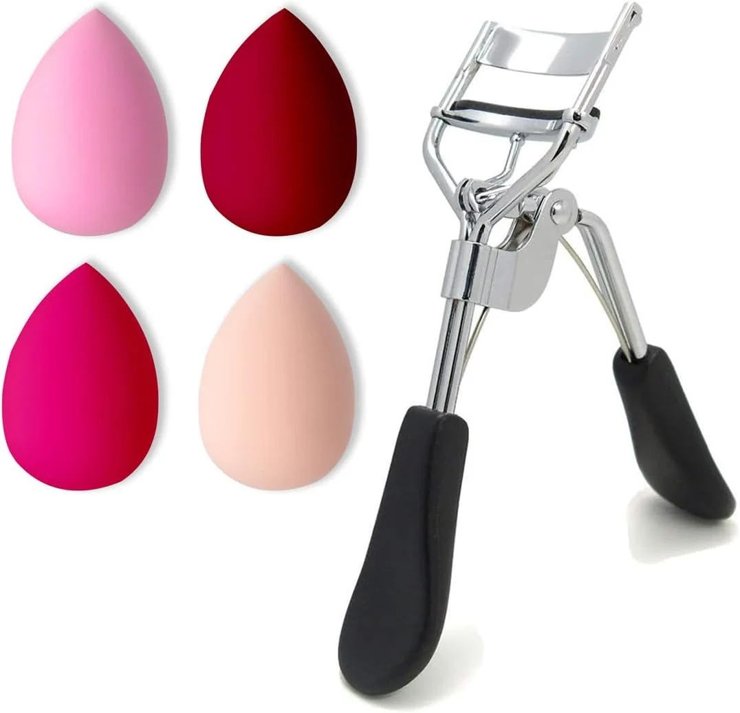 ست اسفنج آرایشی 4 عددی و فر مژه - اسفنج های بیوتی بلندر، اپلیکاتور فونداسیون وگان بدون لاتکس برای پودر، کرم و کانسیلر، فر مژه برای فر های خیره کننده ست اسفنج آرایشی 4 عددی و فر مژه - اسفنج های بیوتی بلندر، اپلیکاتور فونداسیون وگان بدون لاتکس برای پودر، کرم و کانسیلر، فر مژه برای فر های خیره کننده