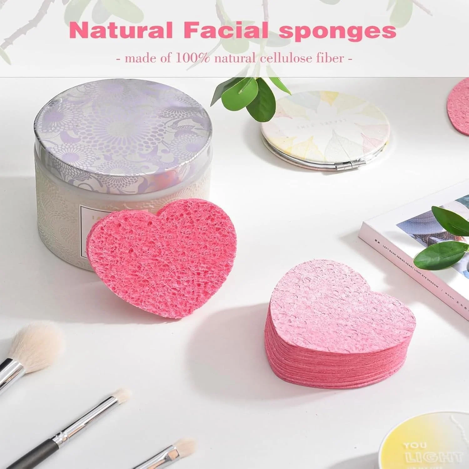 50 پد اسفنجی فشرده پاک کننده قلبی شکل، پدهای پنبه ای خمیر چوب جاذب با مخزن نگهداری، سلولزی بادوام و سازگار با پوست، پاک کننده عمقی و موثر صورت، طراحی سریع خشک و قابل گسترش برای مسافرت و استفاده روزانه 50 پد اسفنجی فشرده پاک کننده قلبی شکل، پدهای پنبه ای خمیر چوب جاذب با مخزن نگهداری، سلولزی بادوام و سازگار با پوست، پاک کننده عمقی و موثر صورت، طراحی سریع خشک و قابل گسترش برای مسافرت و استفاده روزانه