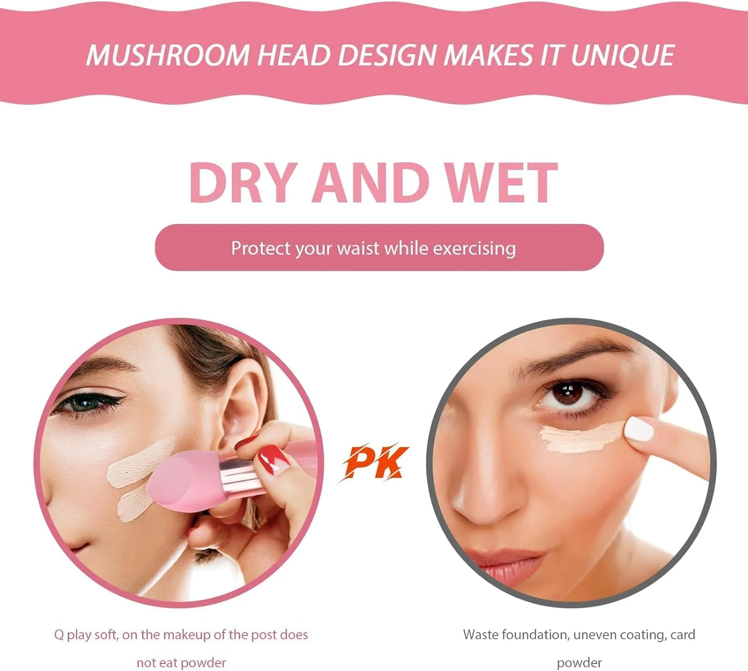 اسفنج آرایشی 3 عددی برای کرم پودر، اسفنج ترکیبی آرایشی، اسفنج های کرم پودر مثلثی با دسته، بلندر آرایشی حرفه ای (صورتی) اسفنج آرایشی 3 عددی برای کرم پودر، اسفنج ترکیبی آرایشی، اسفنج های کرم پودر مثلثی با دسته، بلندر آرایشی حرفه ای (صورتی)