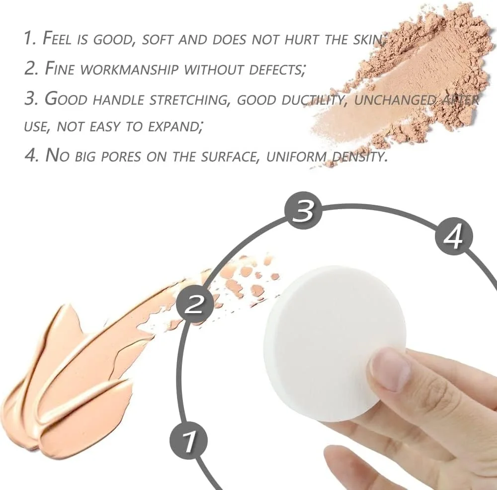 پد آرایشی 48 عددی، پد فوم گرد، پف پودر صورت، اسفنج آرایشی، اسفنج های اپلیکاتور رژگونه، بلندر پودر فونداسیون صورت و چشم برای انواع پوست، استفاده دوگانه مرطوب و خشک، سفید پد آرایشی 48 عددی، پد فوم گرد، پف پودر صورت، اسفنج آرایشی، اسفنج های اپلیکاتور رژگونه، بلندر پودر فونداسیون صورت و چشم برای انواع پوست، استفاده دوگانه مرطوب و خشک، سفید