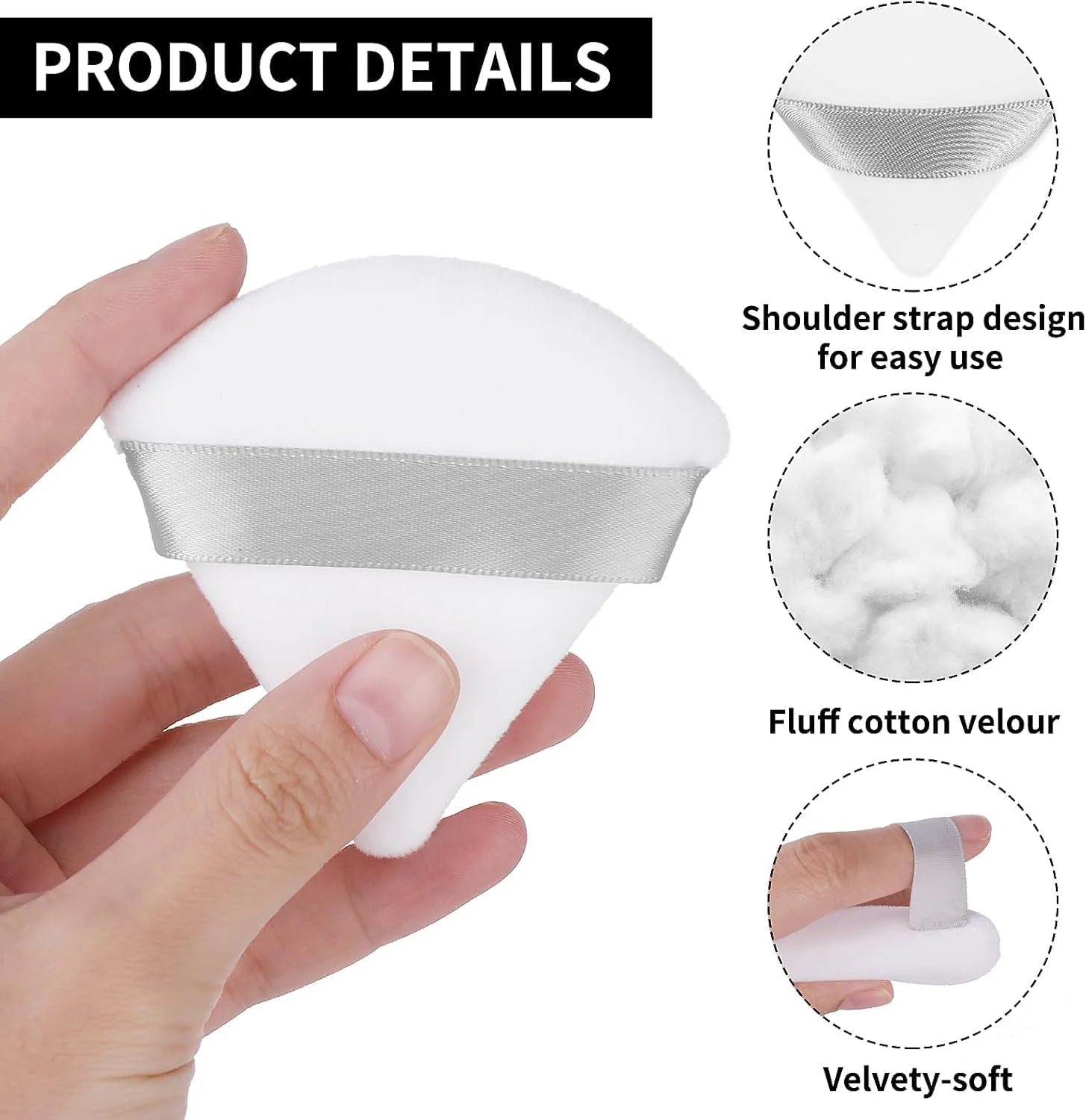 پد پودری 4 عددی، پد آرایشی برای کانتورینگ، پد پودری مثلثی، پد فونداسیون بدون لاتکس، اسفنج های آرایشی Cloud Kiss، بلندر اسفنجی برای ابزارهای آرایشی، اسفنج های اپلیکاتور (سیاه، سفید) پد پودری 4 عددی، پد آرایشی برای کانتورینگ، پد پودری مثلثی، پد فونداسیون بدون لاتکس، اسفنج های آرایشی Cloud Kiss، بلندر اسفنجی برای ابزارهای آرایشی، اسفنج های اپلیکاتور (سیاه، سفید)