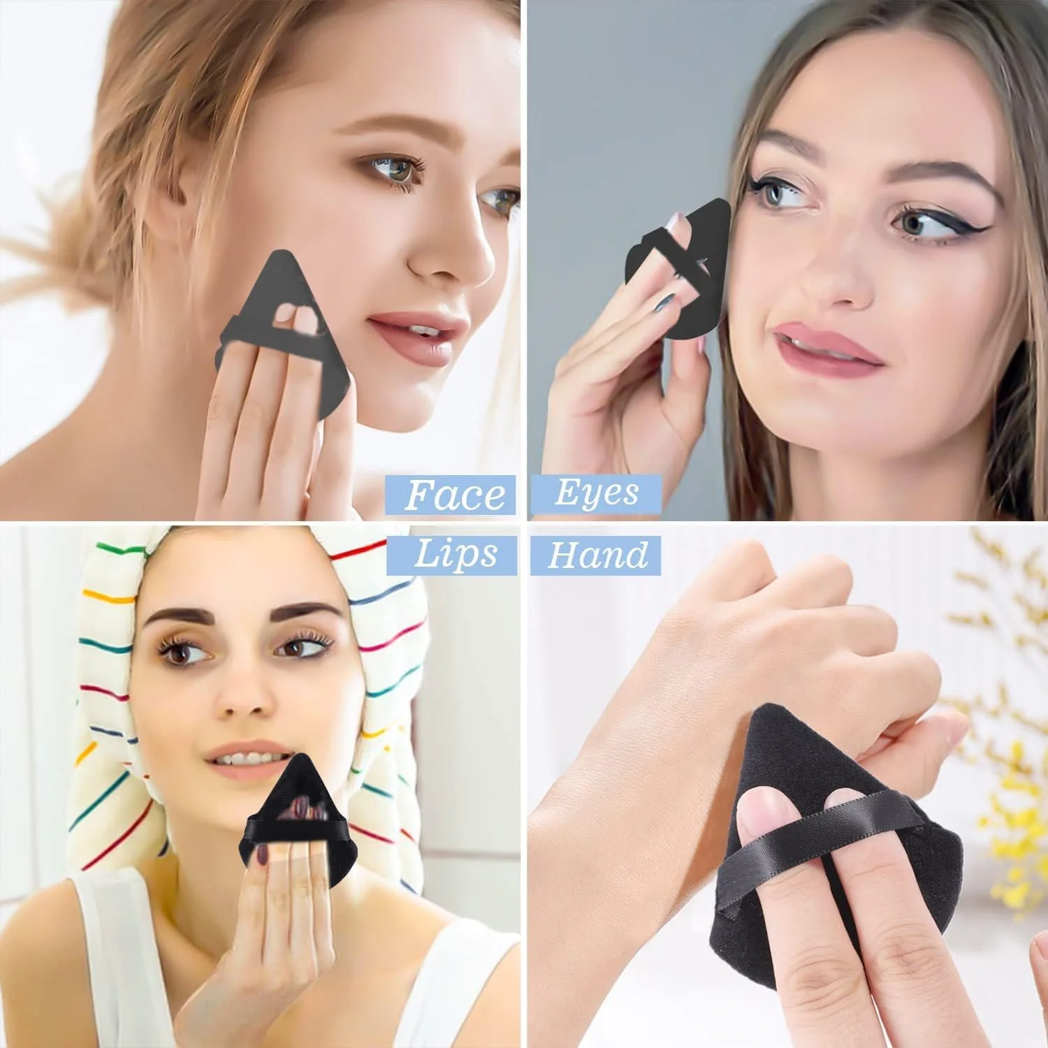 پدهای آرایشی مثلثی پودری، 4 عددی، ساخته شده از مخمل فوق العاده نرم، طراحی شده برای کانتورینگ، چشم و گوشه ها، برای پودر فیکس، پودر شل، اسفنج مخلوط کن فونداسیون، ابزار آرایش زیبایی پدهای آرایشی مثلثی پودری، 4 عددی، ساخته شده از مخمل فوق العاده نرم، طراحی شده برای کانتورینگ، چشم و گوشه ها، برای پودر فیکس، پودر شل، اسفنج مخلوط کن فونداسیون، ابزار آرایش زیبایی