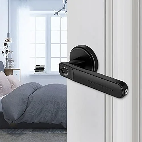 قفل درب اثر انگشتی الکترونیکی ZAIED Q2، قفل دستگیره درب دیجیتال هوشمند حساس برای هتل، خانه، دفتر - مشکی قفل درب اثر انگشتی الکترونیکی ZAIED Q2، قفل دستگیره درب دیجیتال هوشمند حساس برای هتل، خانه، دفتر - مشکی