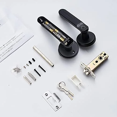 قفل درب اثر انگشتی الکترونیکی ZAIED Q2، قفل دستگیره درب دیجیتال هوشمند حساس برای هتل، خانه، دفتر - مشکی قفل درب اثر انگشتی الکترونیکی ZAIED Q2، قفل دستگیره درب دیجیتال هوشمند حساس برای هتل، خانه، دفتر - مشکی