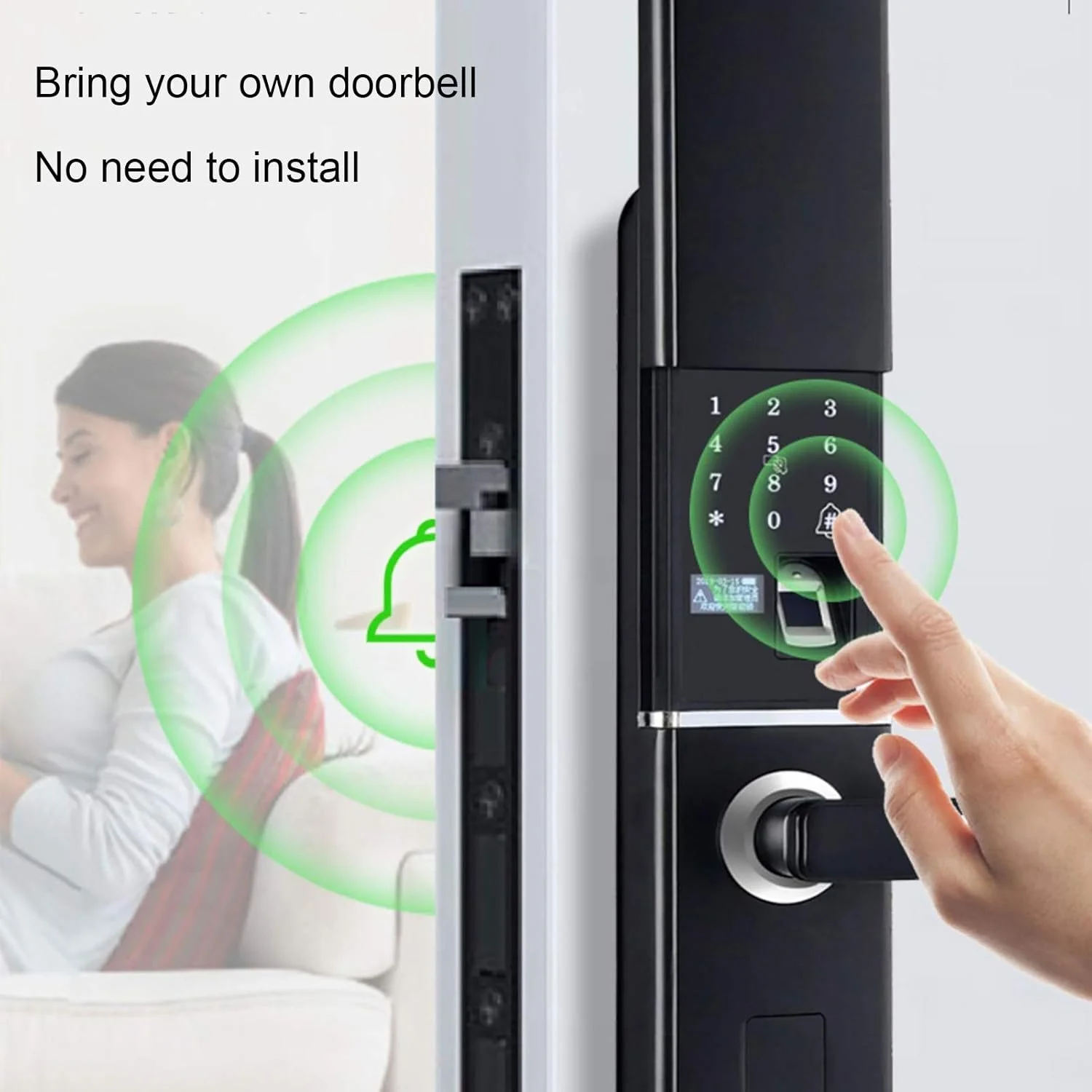 قفل درب بدون کلید ZAIED، قفل الکترونیکی صفحه لمسی هوشمند، قفل اثر انگشت قابل برنامه ریزی برای دستگیره درب، قفل اتوماتیک کارت شناسایی کد دیجیتال، قفل درب ورودی برای خانه و دفتر (اندازه: مسی) قفل درب بدون کلید ZAIED، قفل الکترونیکی صفحه لمسی هوشمند، قفل اثر انگشت قابل برنامه ریزی برای دستگیره درب، قفل اتوماتیک کارت شناسایی کد دیجیتال، قفل درب ورودی برای خانه و دفتر (اندازه: مسی)