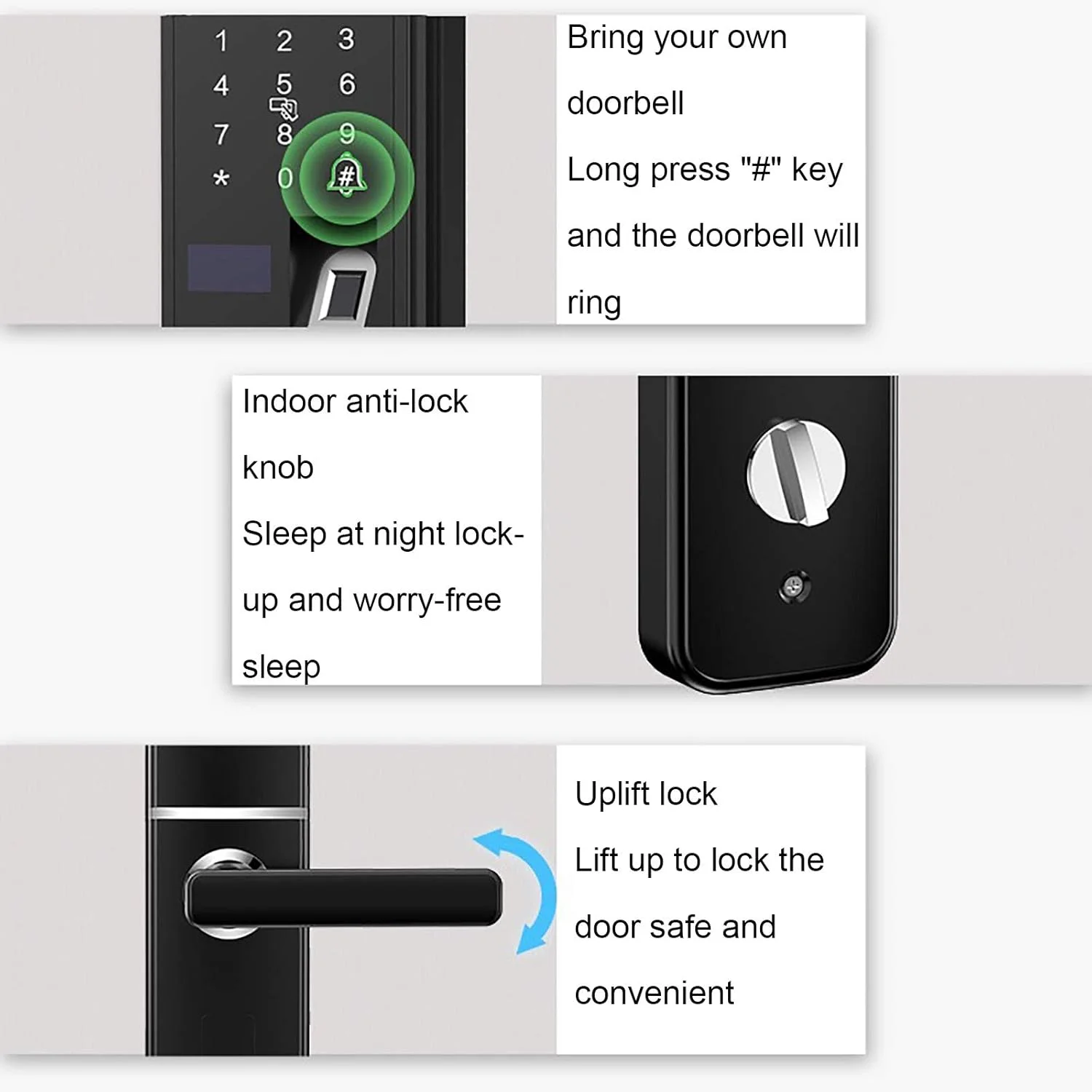 قفل درب بدون کلید ZAIED، قفل الکترونیکی صفحه لمسی هوشمند، قفل اثر انگشت قابل برنامه ریزی برای دستگیره درب، قفل اتوماتیک کارت شناسایی کد دیجیتال، قفل درب ورودی برای خانه و دفتر (اندازه: مسی) قفل درب بدون کلید ZAIED، قفل الکترونیکی صفحه لمسی هوشمند، قفل اثر انگشت قابل برنامه ریزی برای دستگیره درب، قفل اتوماتیک کارت شناسایی کد دیجیتال، قفل درب ورودی برای خانه و دفتر (اندازه: مسی)