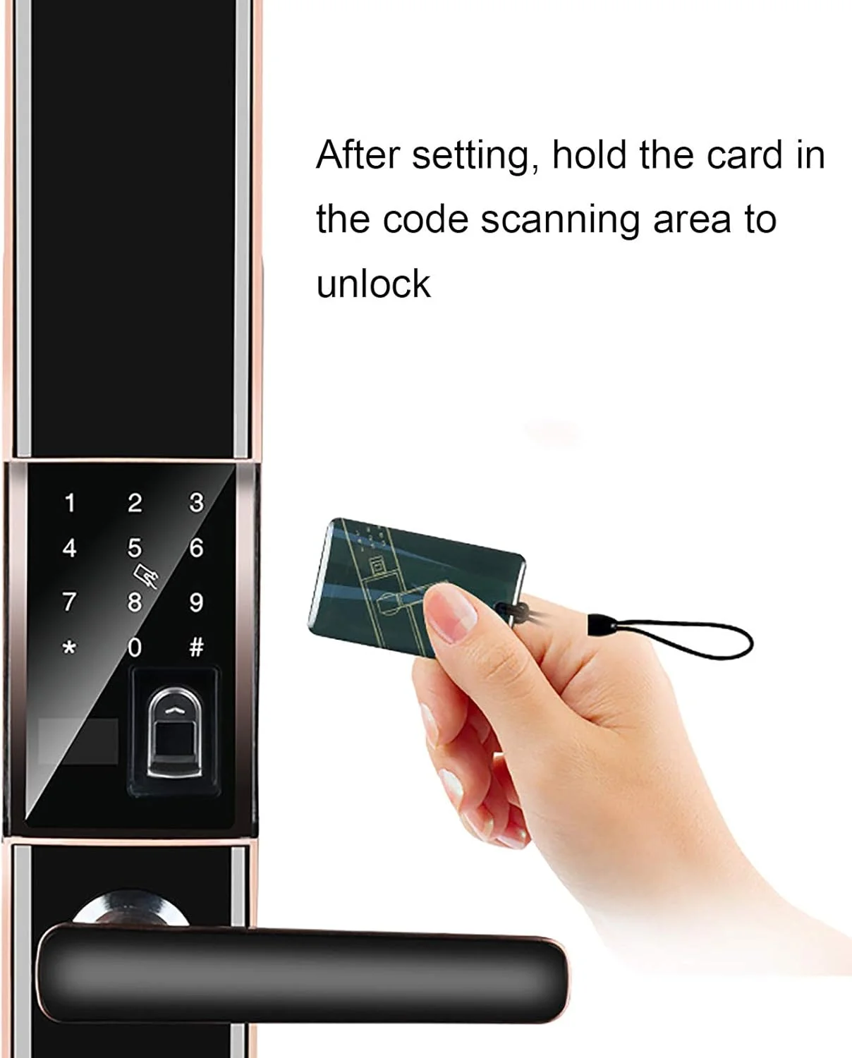 قفل درب هوشمند ZAIED بدون کلید دیجیتال الکترونیکی با صفحه لمسی، دستگیره اهرمی، قفل کد درب ورودی امنیتی برای دفتر، هتل، آپارتمان قفل درب هوشمند ZAIED بدون کلید دیجیتال الکترونیکی با صفحه لمسی، دستگیره اهرمی، قفل کد درب ورودی امنیتی برای دفتر، هتل، آپارتمان