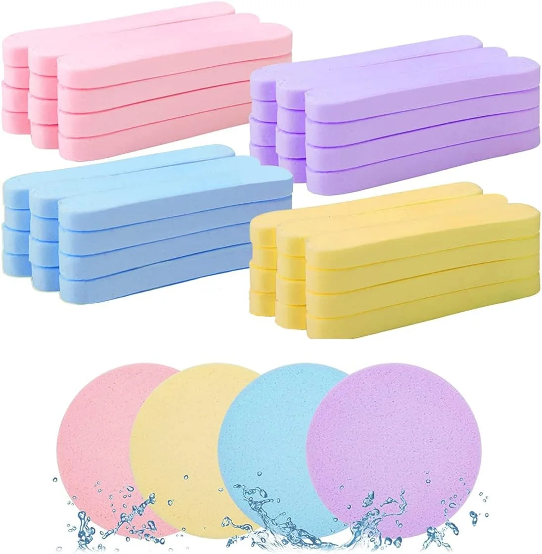 240 عدد اسفنج فشرده صورت برای متخصصان زیبایی، اسفنج پاک کننده صورت، پد اسفنجی پاک کننده آرایش (چند رنگ) 240 عدد اسفنج فشرده صورت برای متخصصان زیبایی، اسفنج پاک کننده صورت، پد اسفنجی پاک کننده آرایش (چند رنگ)