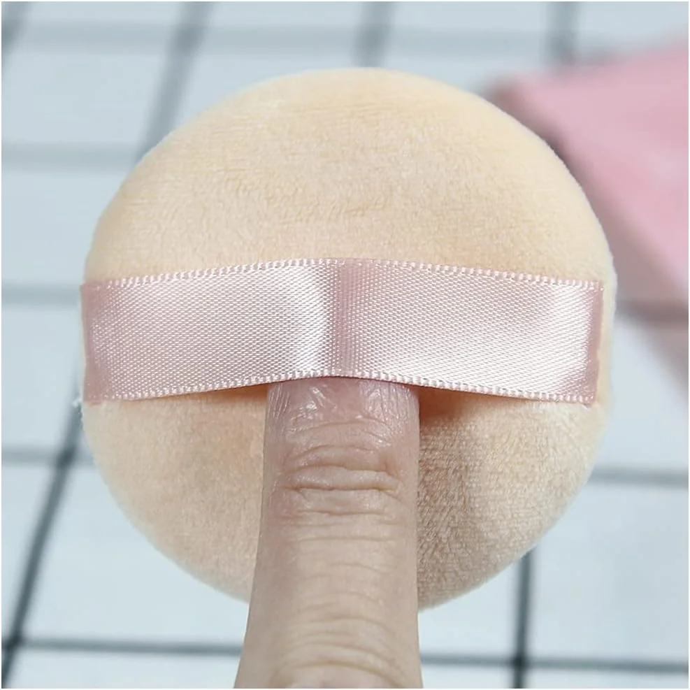 پد پودر آرایشی با بند، اسفنج نرم ابزار آرایش فونداسیون، پد پودر فومینگ طبیعی خالص مناسب برای حمل روزانه، 2 عدد پد پودر آرایشی با بند، اسفنج نرم ابزار آرایش فونداسیون، پد پودر فومینگ طبیعی خالص مناسب برای حمل روزانه، 2 عدد