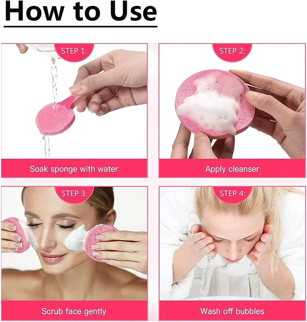 240 عدد اسفنج فشرده صورت برای متخصصان زیبایی، اسفنج پاک کننده صورت، پد اسفنجی پاک کننده آرایش (چند رنگ)