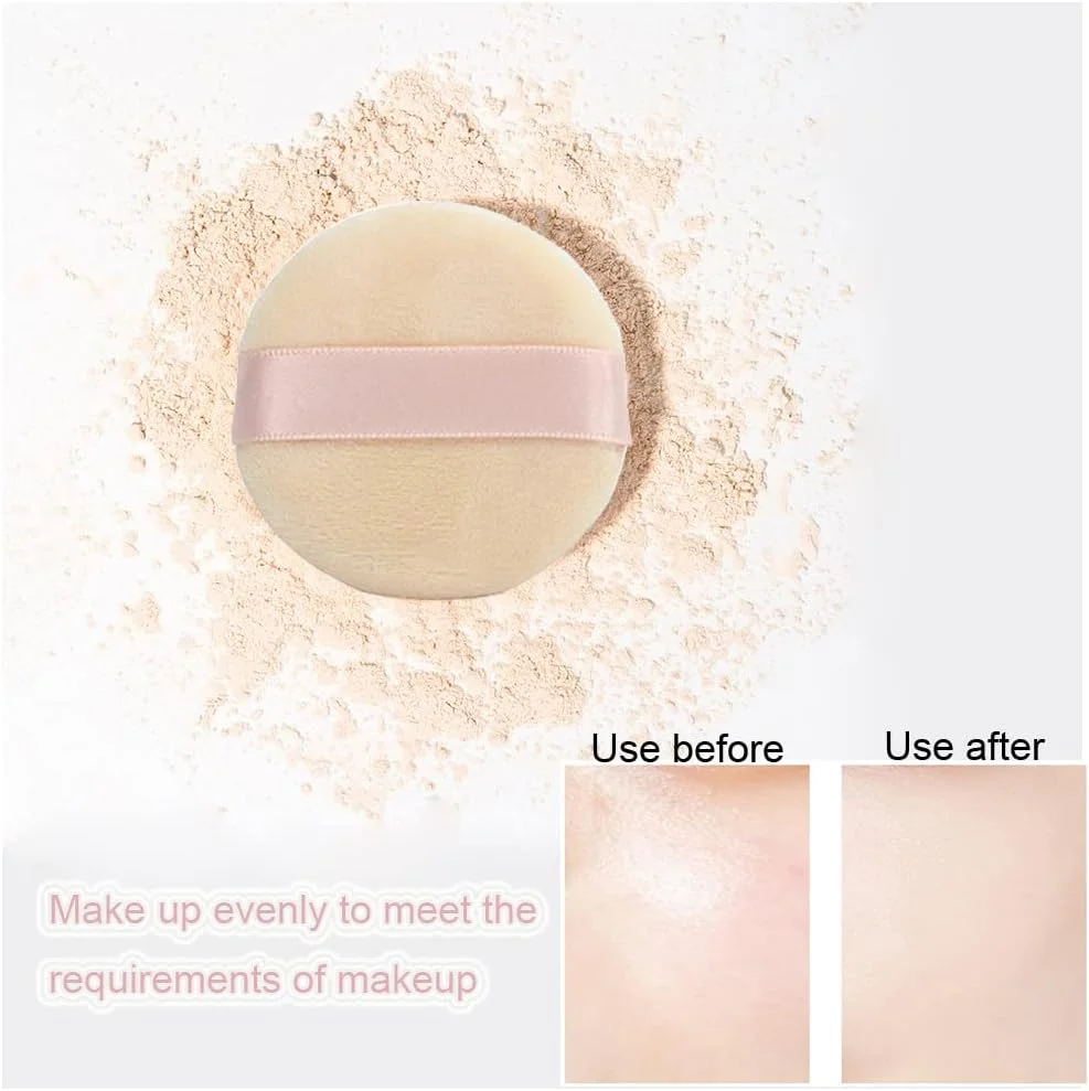 پد پودر آرایشی با بند، اسفنج نرم ابزار آرایش فونداسیون، پد پودر فومینگ طبیعی خالص مناسب برای حمل روزانه، 2 عدد پد پودر آرایشی با بند، اسفنج نرم ابزار آرایش فونداسیون، پد پودر فومینگ طبیعی خالص مناسب برای حمل روزانه، 2 عدد