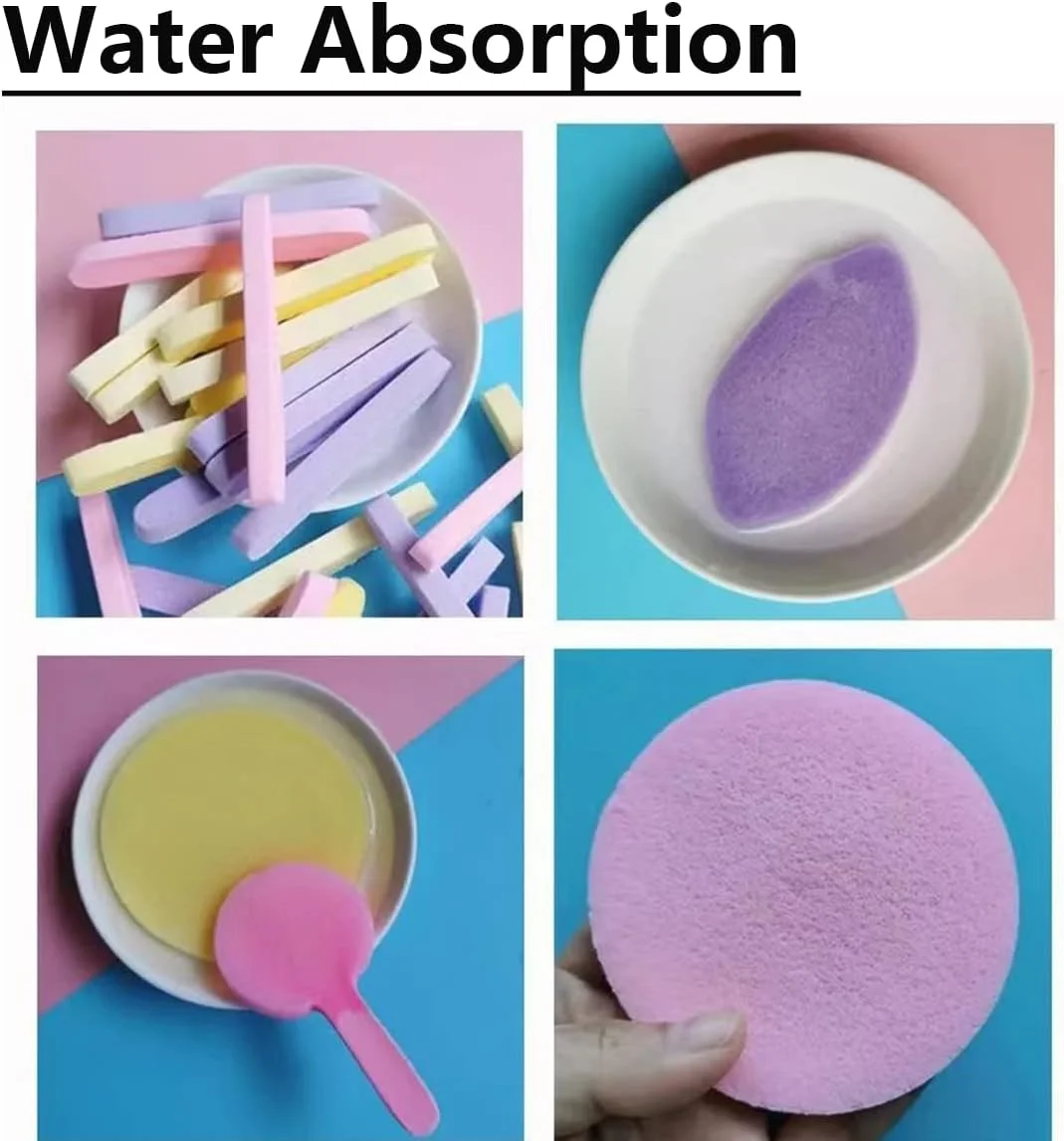 240 عدد اسفنج فشرده صورت برای متخصصان زیبایی، اسفنج پاک کننده صورت، پد اسفنجی پاک کننده آرایش (چند رنگ)