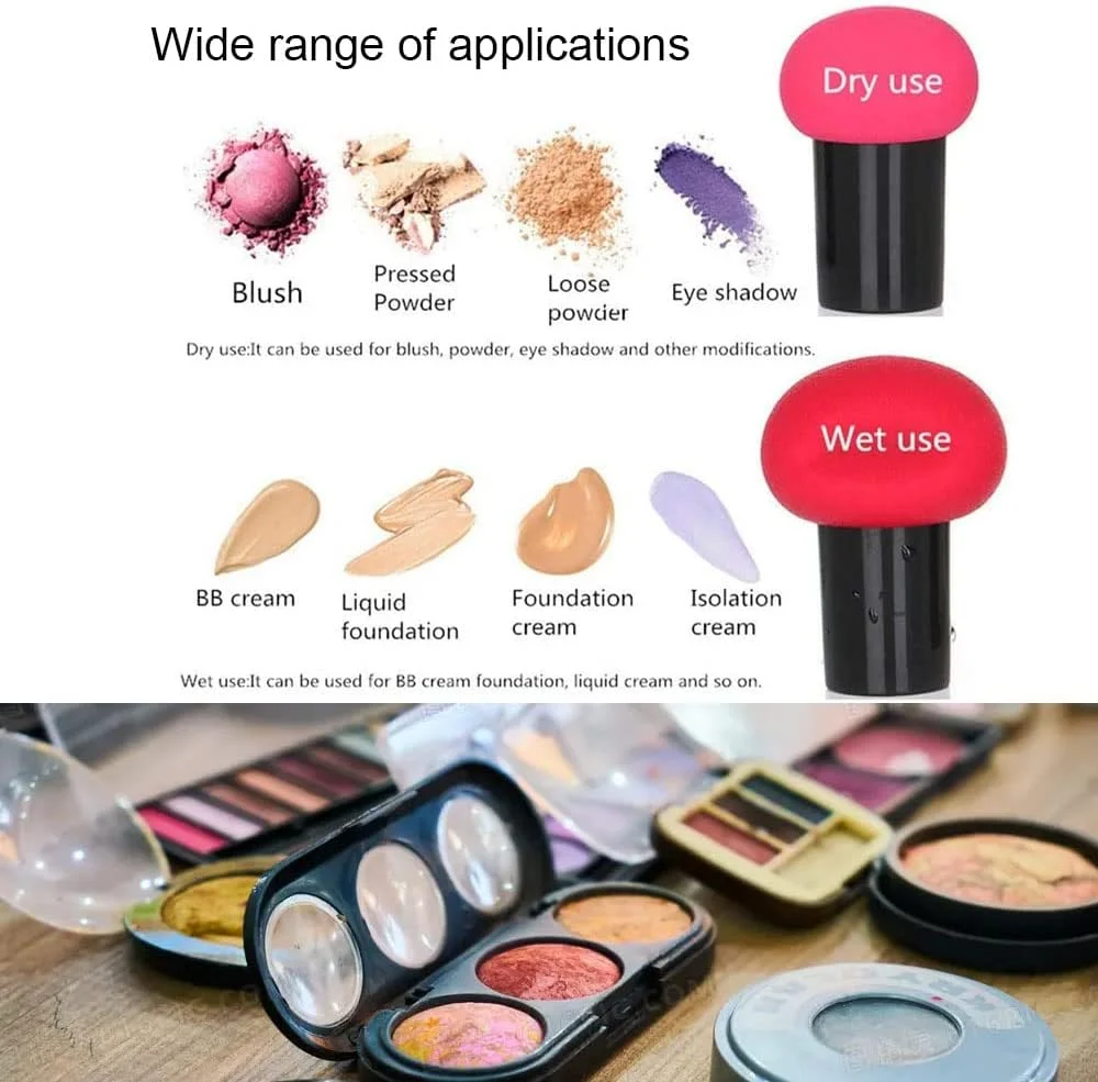 پد آرایشی اسفنجی 2 عددی برای زنان، پد پودر آرایشی صورت با دسته پد آرایشی اسفنجی 2 عددی برای زنان، پد پودر آرایشی صورت با دسته