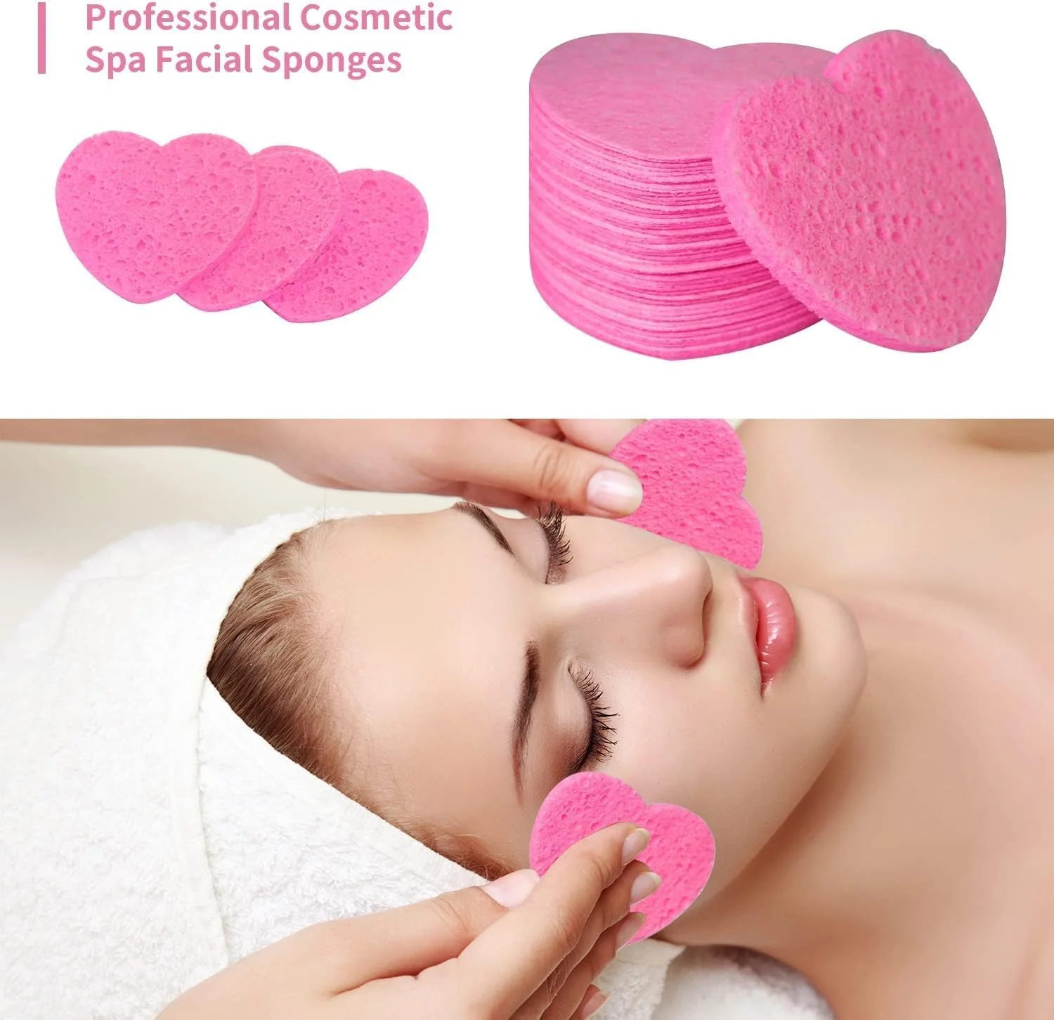 اسفنج فشرده صورت قلبی شکل 25 عددی، اسفنج سلولزی طبیعی، برای پاکسازی، لایه برداری و پاک کردن آرایش صورت، صورتی اسفنج فشرده صورت قلبی شکل 25 عددی، اسفنج سلولزی طبیعی، برای پاکسازی، لایه برداری و پاک کردن آرایش صورت، صورتی