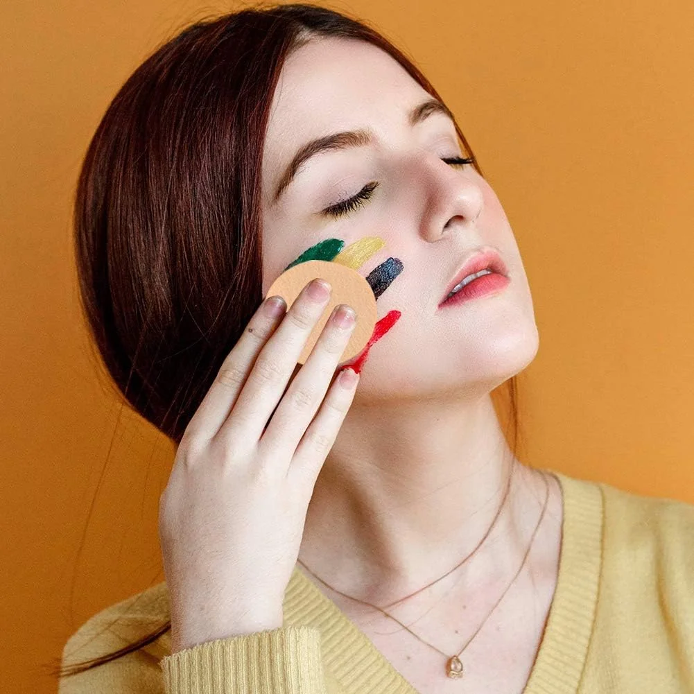 24 عدد پد آرایشی اسفنجی گرد تخت برای صورت، اسفنج رنگ صورت، اپلیکاتور دایره ای، پف لاتکس فوم اسفنجی قابل شستشو برای کرم پودر، کانسیلر و ترکیب 24 عدد پد آرایشی اسفنجی گرد تخت برای صورت، اسفنج رنگ صورت، اپلیکاتور دایره ای، پف لاتکس فوم اسفنجی قابل شستشو برای کرم پودر، کانسیلر و ترکیب