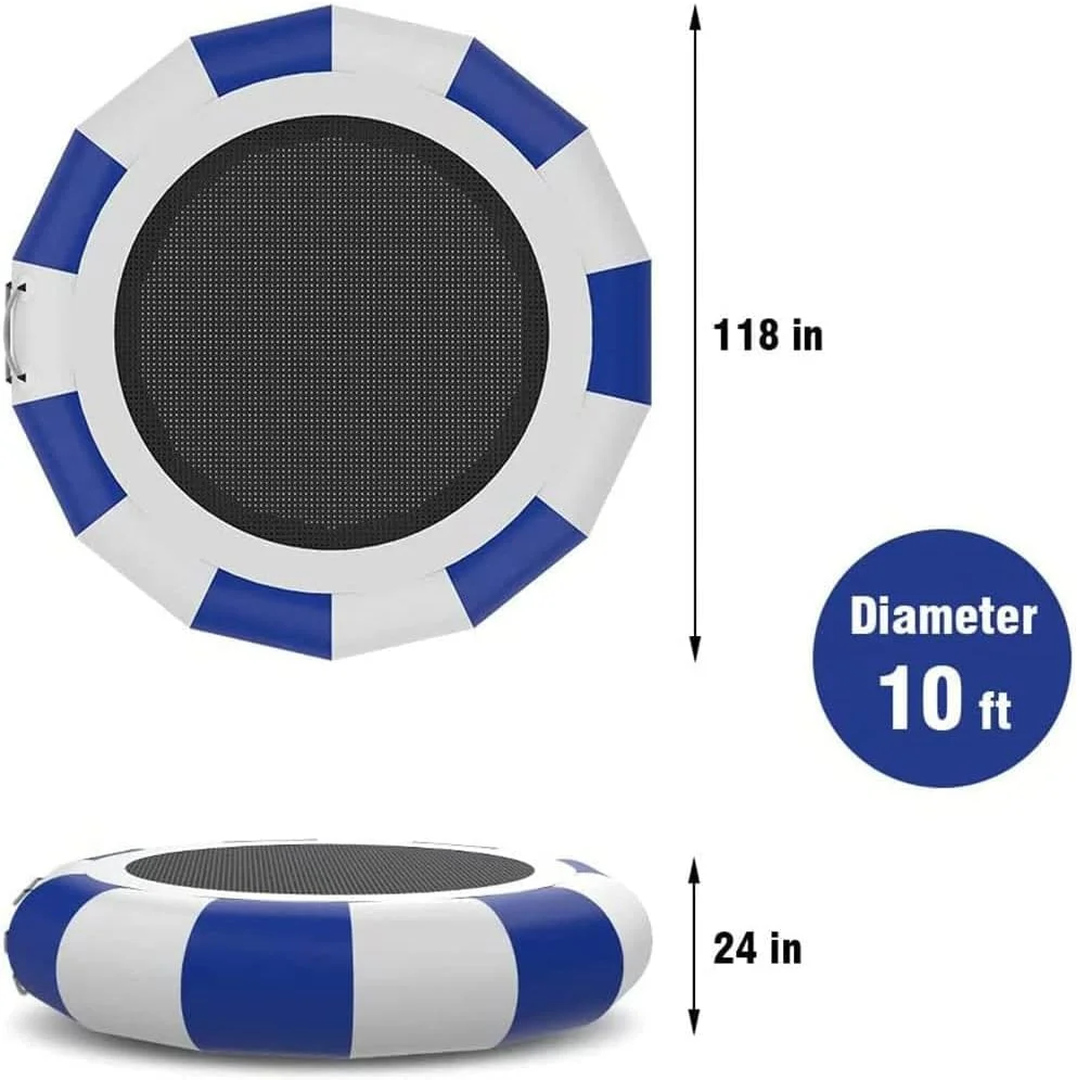 ترامپولین آبی بادی ZAIED، جامپینگ بادی پد دار برای شیرجه در فضای باز به همراه پمپ بادی برقی، نردبان طنابی، طناب های مهار و لنگر، سکوی شنای بادی برای استخرها، دریاچه ها و باغ ها، 3 متر (سایز: 2.5 متر) ترامپولین آبی بادی ZAIED، جامپینگ بادی پد دار برای شیرجه در فضای باز به همراه پمپ بادی برقی، نردبان طنابی، طناب های مهار و لنگر، سکوی شنای بادی برای استخرها، دریاچه ها و باغ ها، 3 متر (سایز: 2.5 متر)