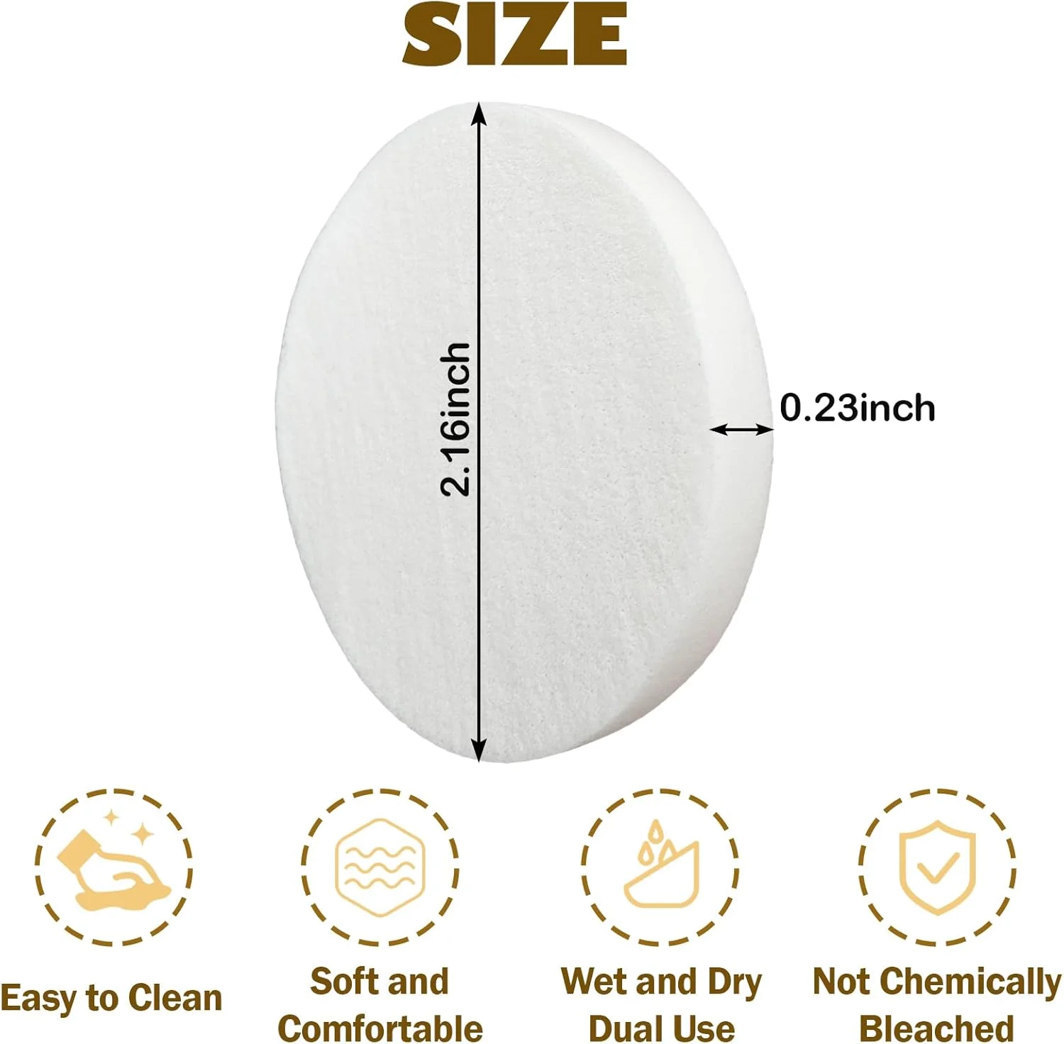 100 عدد پد آرایشی گرد سفید، پودر فونداسیون آرایشی، پف پودری آرایشی یکبار مصرف، مناسب برای انواع پوست، استفاده دوگانه مرطوب و خشک 100 عدد پد آرایشی گرد سفید، پودر فونداسیون آرایشی، پف پودری آرایشی یکبار مصرف، مناسب برای انواع پوست، استفاده دوگانه مرطوب و خشک