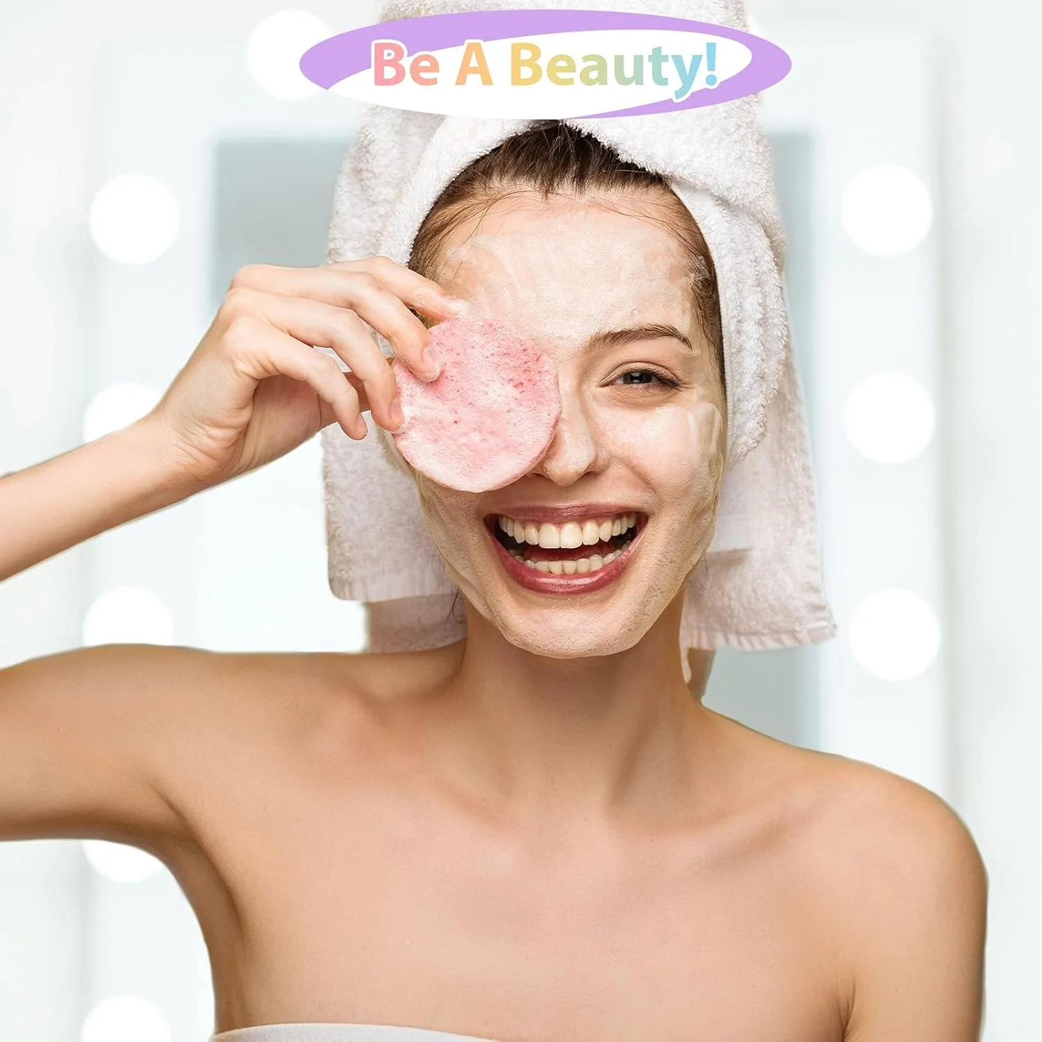 120 عدد اسفنج فشرده صورت برای زنان، اسفنج آرایشی حرفه ای، پدهای پاک کننده آرایش زنانه، پد شستشوی لایه بردار فشرده صورت به عنوان هدیه روز ولنتاین